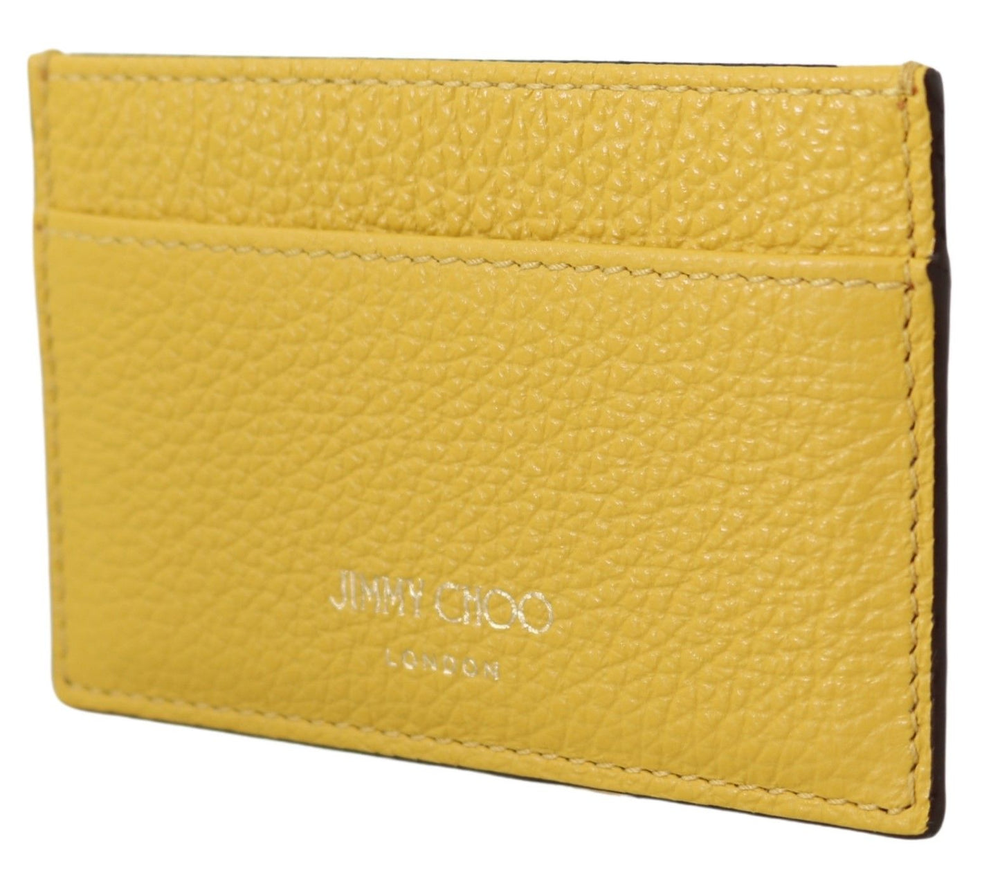 Sunshine Yellow Leather Card Holder - SEHABRANDS