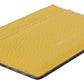 Sunshine Yellow Leather Card Holder - SEHABRANDS