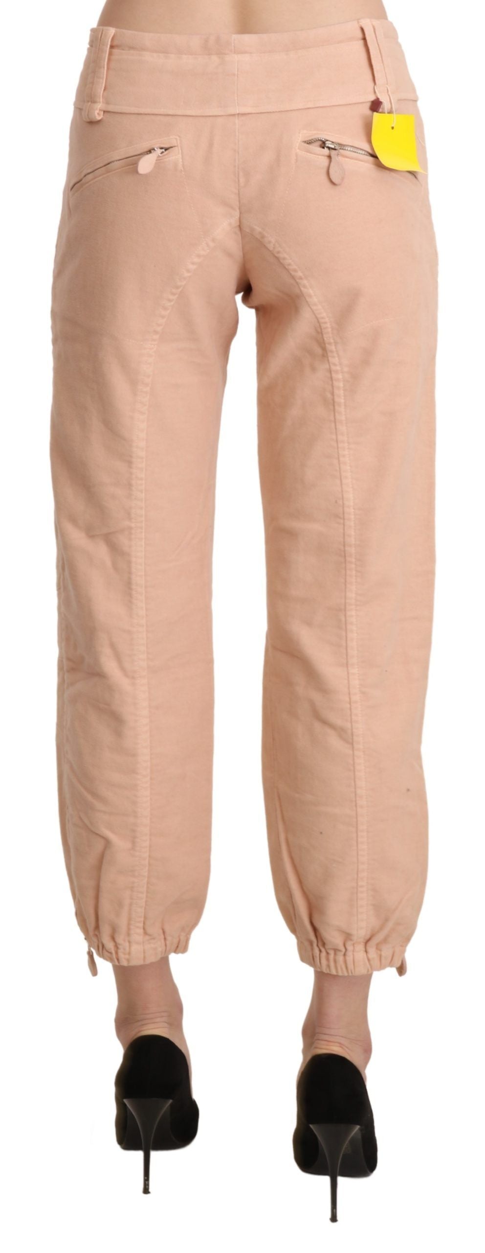 Chic Beige Cropped Cotton Pants - SEHABRANDS