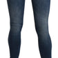 Chic Blue High Waist Cropped Jeans - SEHABRANDS