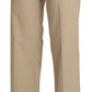 Chic Beige High-Waist Wide Leg Pants - SEHABRANDS