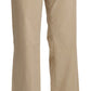 Chic Beige High-Waist Wide Leg Pants - SEHABRANDS