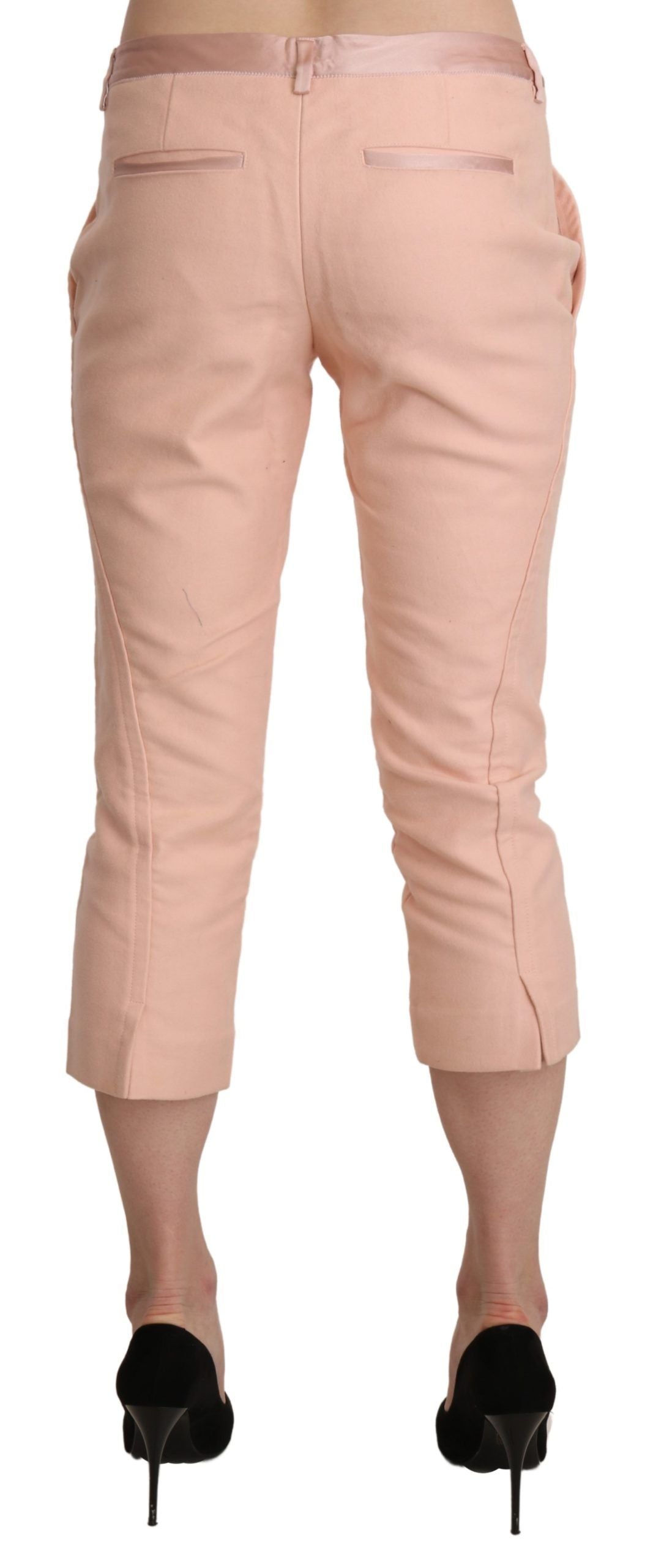 Chic Pink Skinny Capri Pants - SEHABRANDS