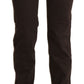 Chic Brown Mid Waist Skinny Trousers - SEHABRANDS