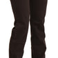 Chic Brown Mid Waist Skinny Trousers - SEHABRANDS