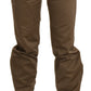 Chic Brown Mid Waist Straight Trousers - SEHABRANDS