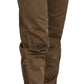 Chic Brown Mid Waist Straight Trousers - SEHABRANDS