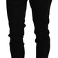 Chic High Waist Cropped Black Jeans - SEHABRANDS