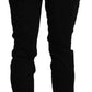 Chic High Waist Cropped Black Jeans - SEHABRANDS