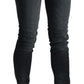 Elegant Low Waist Skinny Black Jeans - SEHABRANDS