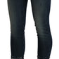 Chic Blue Washed Skinny Cropped Denim - SEHABRANDS