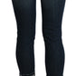 Chic Blue Washed Skinny Cropped Denim - SEHABRANDS