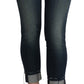 Chic Blue Washed Skinny Cropped Denim - SEHABRANDS