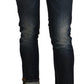 Chic Dark Blue Skinny Cropped Jeans - SEHABRANDS