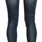 Chic Blue Washed Skinny Cropped Jeans - SEHABRANDS