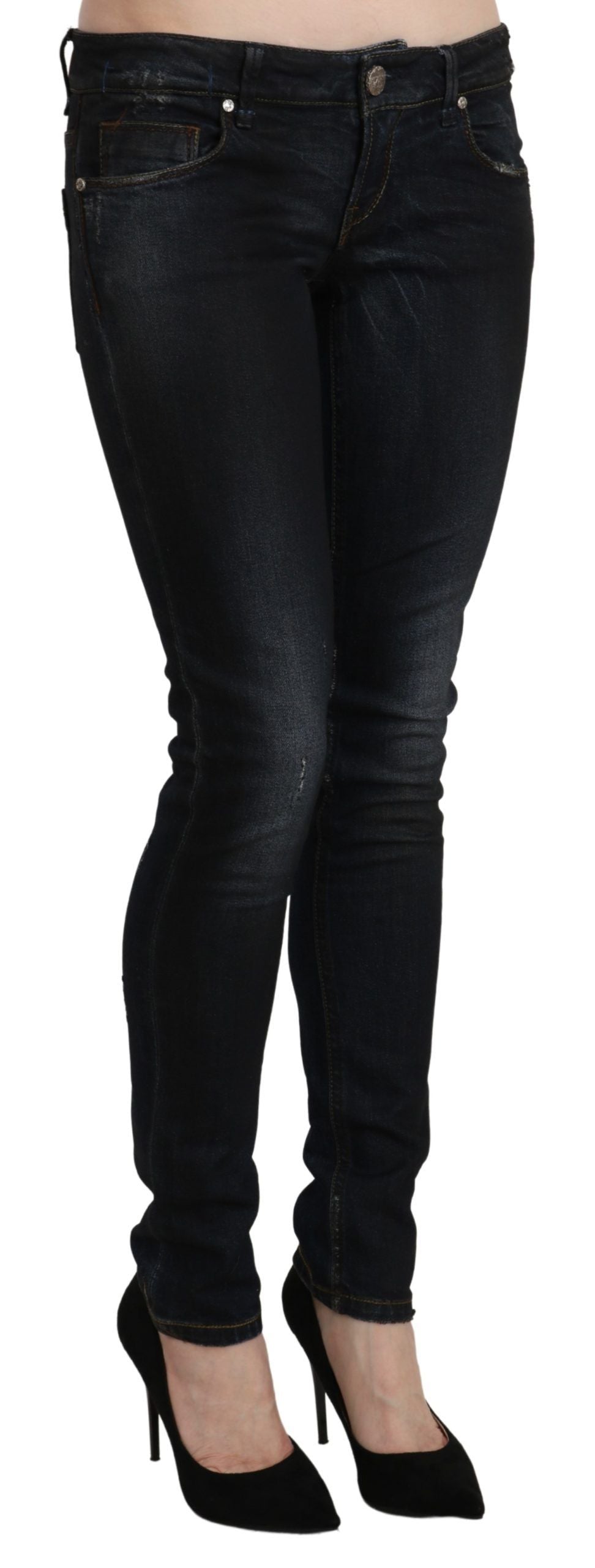 Sleek Black Washed Skinny Jeans - SEHABRANDS