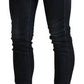 Chic Low Waist Skinny Black Jeans - SEHABRANDS