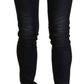 Chic Low Waist Skinny Black Jeans - SEHABRANDS