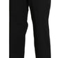 Elegant High Waist Straight Black Pants - SEHABRANDS