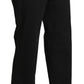 Elegant High Waist Straight Black Pants - SEHABRANDS