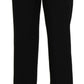 Elegant Black High Waist Straight Pants - SEHABRANDS