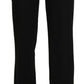 Elegant Black High Waist Straight Pants - SEHABRANDS