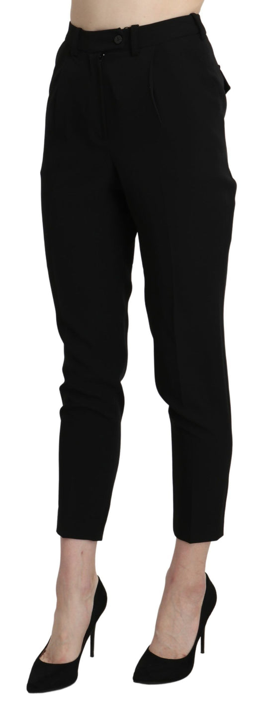 Chic High Waist Skinny Cropped Trousers - SEHABRANDS