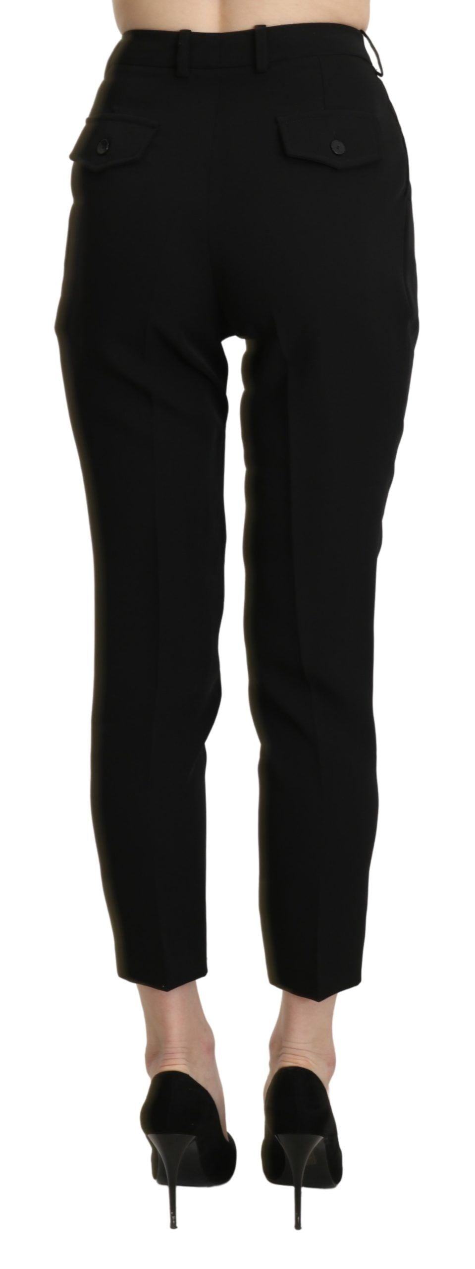 Chic High Waist Skinny Cropped Trousers - SEHABRANDS