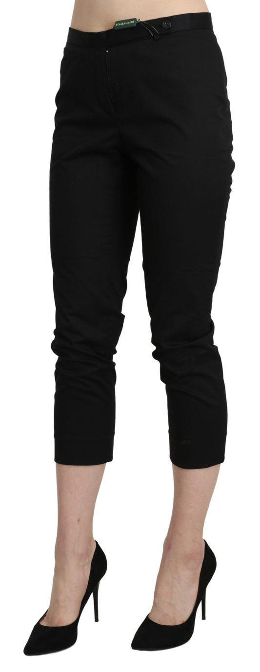 Elegant High Waist Skinny Cropped Pants - SEHABRANDS