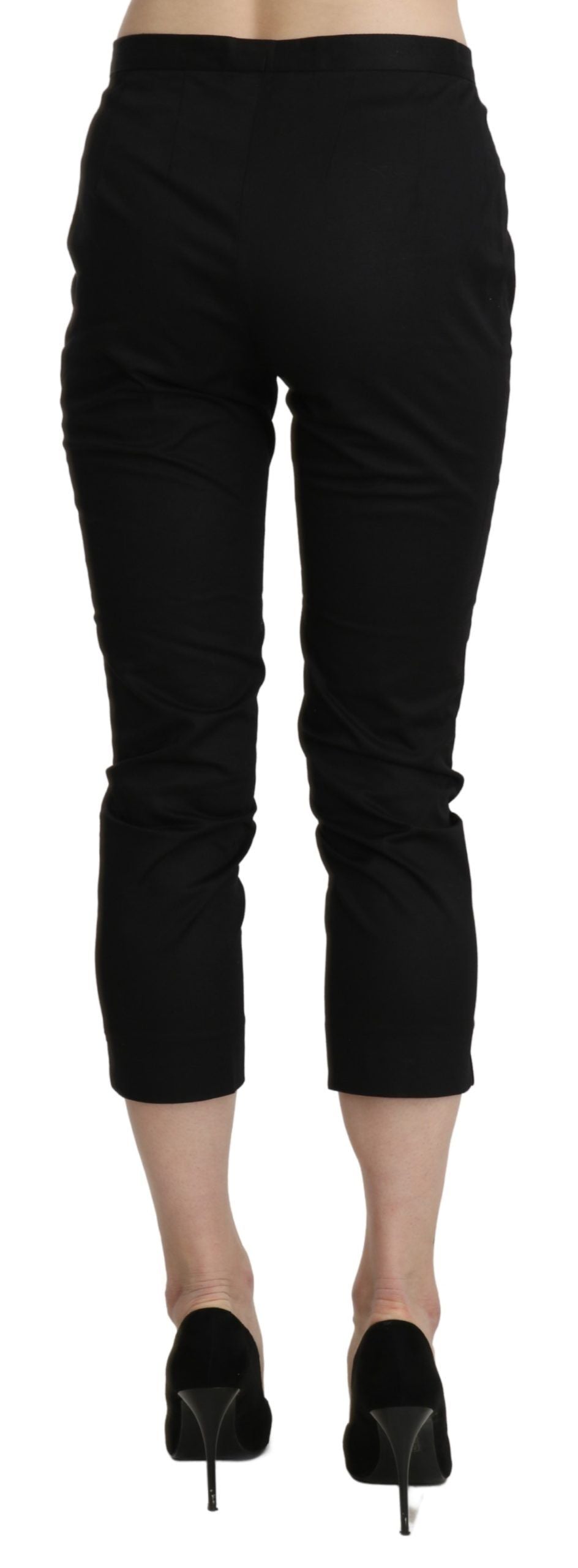 Elegant High Waist Skinny Cropped Pants - SEHABRANDS