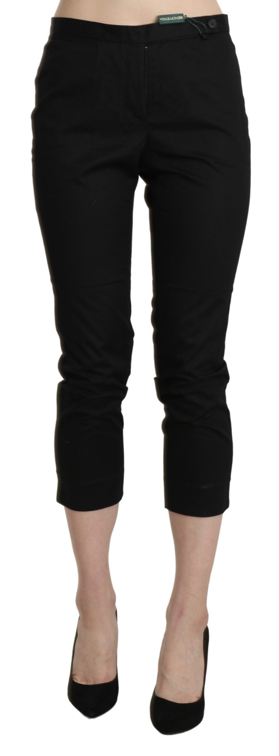 Elegant High Waist Skinny Cropped Pants - SEHABRANDS