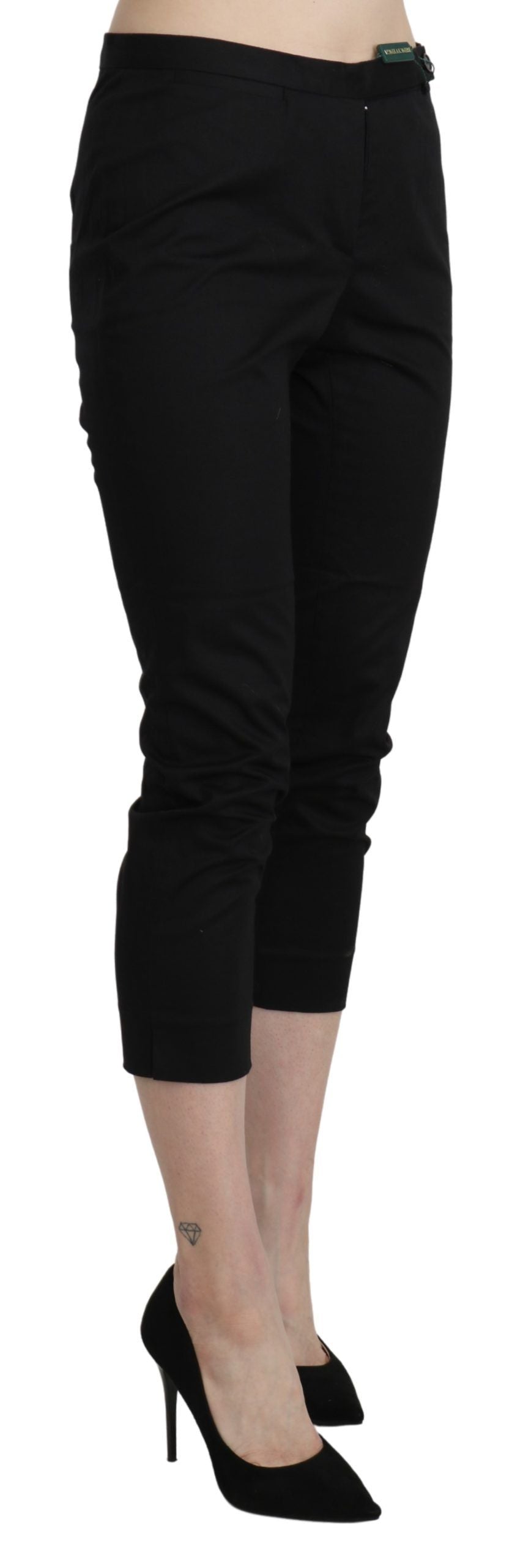 Elegant High Waist Skinny Cropped Pants - SEHABRANDS