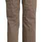 Elegant High Waist Straight Pants in Brown - SEHABRANDS