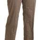 Elegant High Waist Straight Pants in Brown - SEHABRANDS