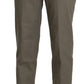 Elegant High Waist Cropped Pants in Gray - SEHABRANDS