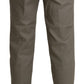 Elegant High Waist Cropped Pants in Gray - SEHABRANDS