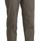 Elegant High Waist Cropped Pants in Gray - SEHABRANDS