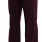 Elegant High Waist Straight Purple Pants - SEHABRANDS