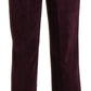 Elegant High Waist Straight Purple Pants - SEHABRANDS