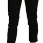 Elegant Black High Waist Cropped Pants - SEHABRANDS