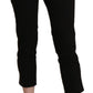 Elegant Black High Waist Cropped Pants - SEHABRANDS