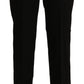 Elegant High Waist Straight Black Pants - SEHABRANDS