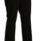 Elegant High Waist Straight Black Pants - SEHABRANDS