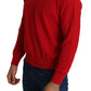 Iconic Embroidered Red Wool Sweater - SEHABRANDS