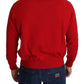 Iconic Embroidered Red Wool Sweater - SEHABRANDS