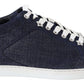 Chic Slip-On Blue Denim Suede Sneakers - SEHABRANDS