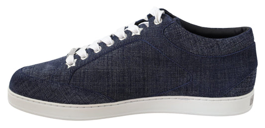 Chic Slip-On Blue Denim Suede Sneakers - SEHABRANDS