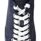 Chic Slip-On Blue Denim Suede Sneakers - SEHABRANDS