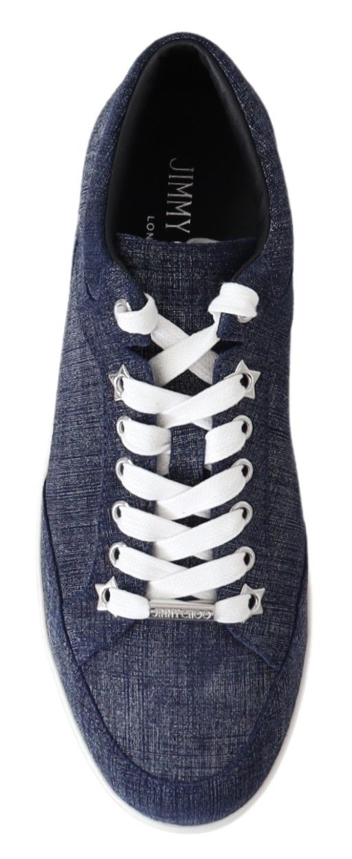 Chic Slip-On Blue Denim Suede Sneakers - SEHABRANDS