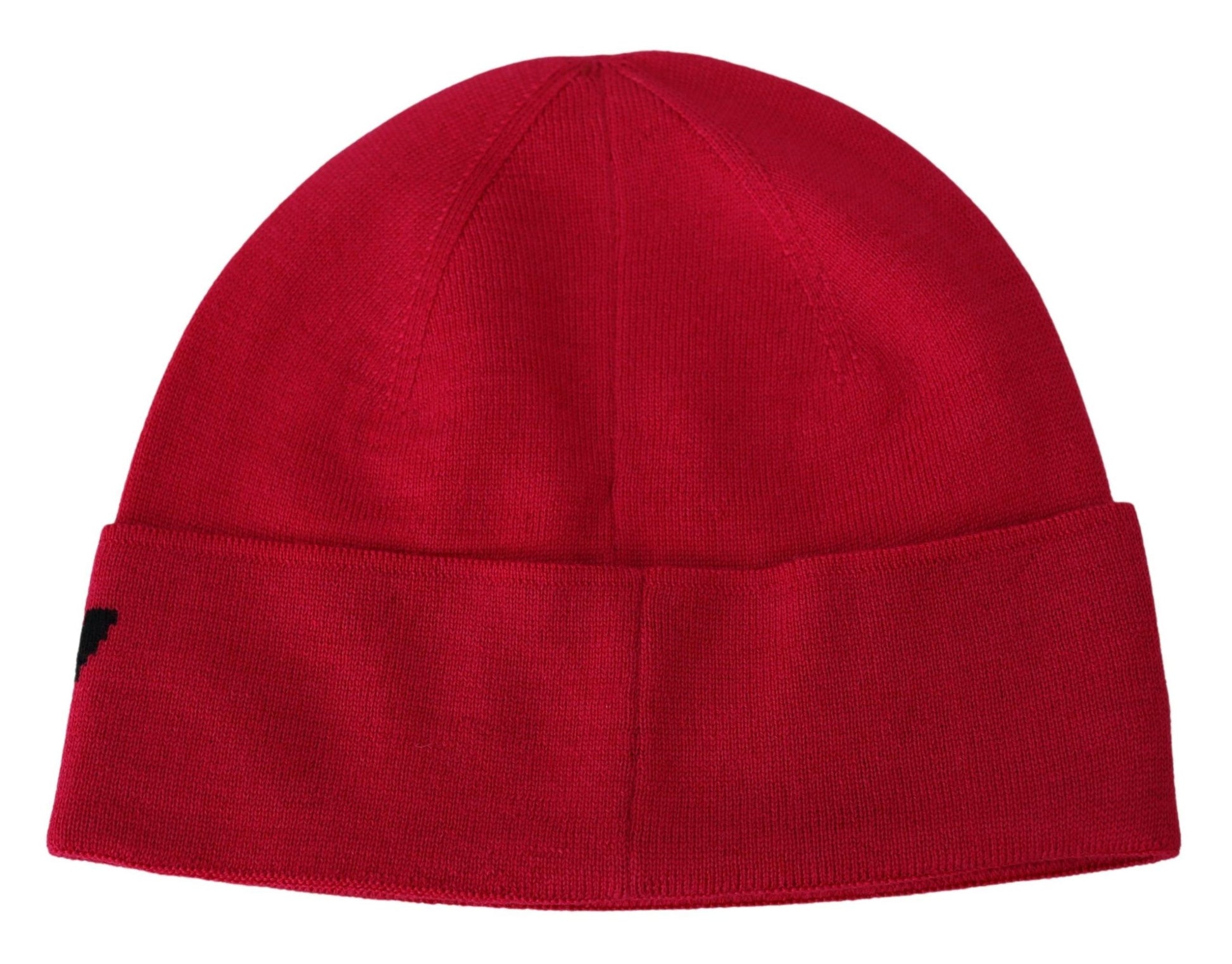 Elegant Wool Beanie with Signature Contrast Logo - SEHABRANDS